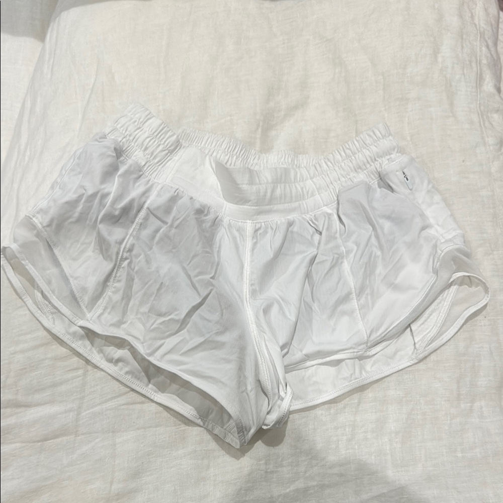 Lululemon White Athletic Shorts